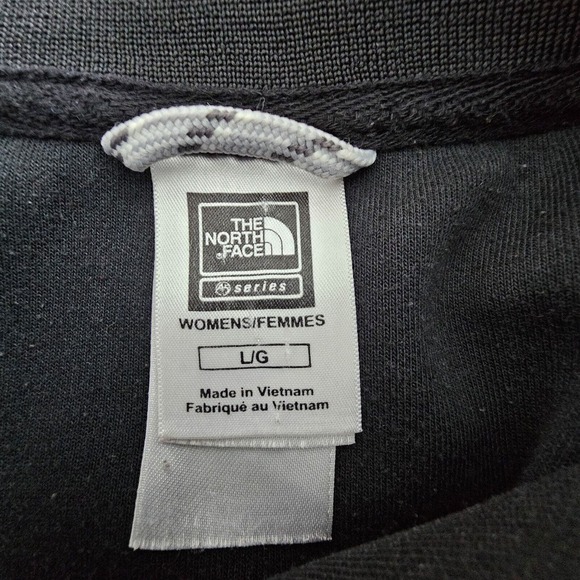 The North Face Women's Size L Full Zip Track Jacket Black White Performance - Picture 7 of 13